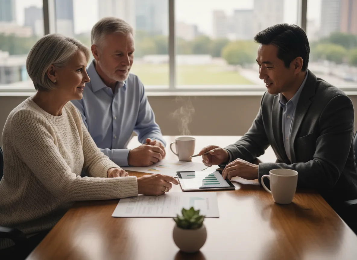 Retirement income planning discussion with couple